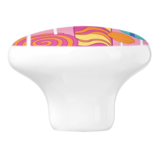 Lollipops Snoep Pattern Keramische Knop (Zijkant)