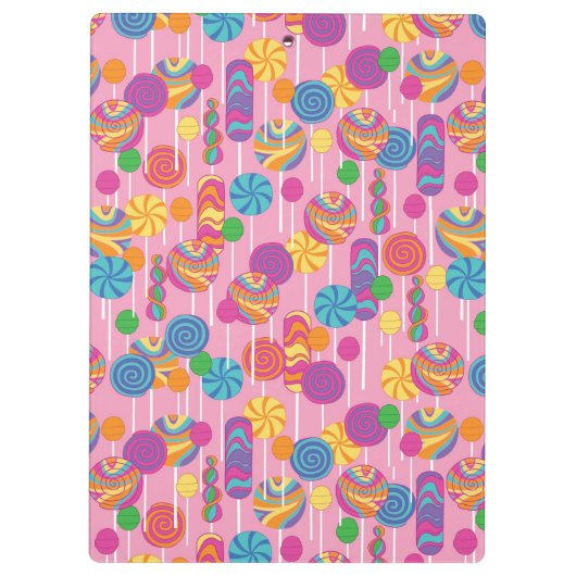 Lollipops Snoep Pattern Klembord (Achterkant)