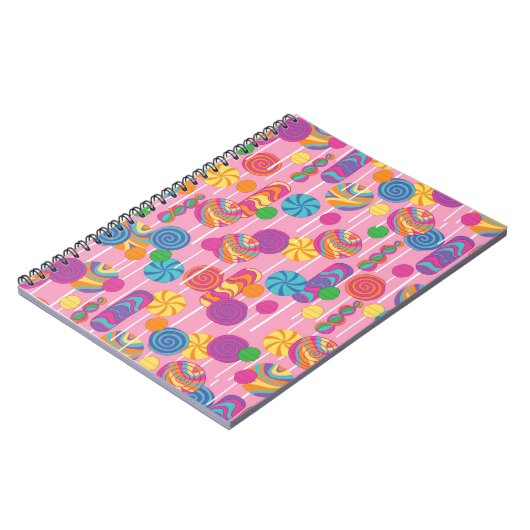 Lollipops Snoep Pattern Notitieboek (Linkerzijde)