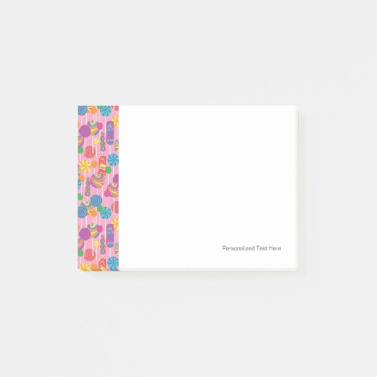 Lollipops Snoep Pattern Post-it® Notes (Voorkant)