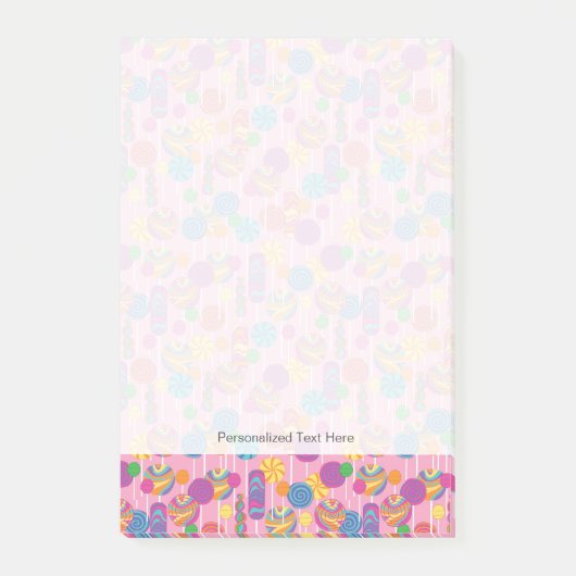 Lollipops Snoep Pattern Post-it® Notes (Voorkant)