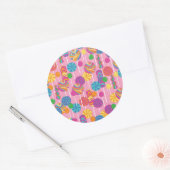 Lollipops Snoep Pattern Ronde Sticker (Envelop)