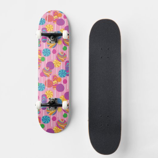 Lollipops Snoep Pattern Skateboard (Voorkant)