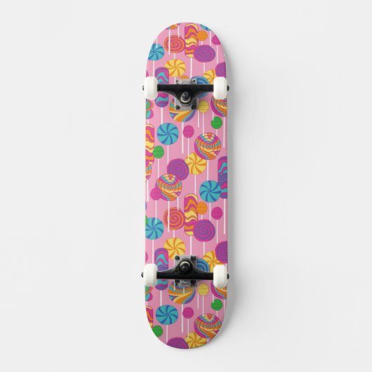 Lollipops Snoep Pattern Skateboard (Voorkant)