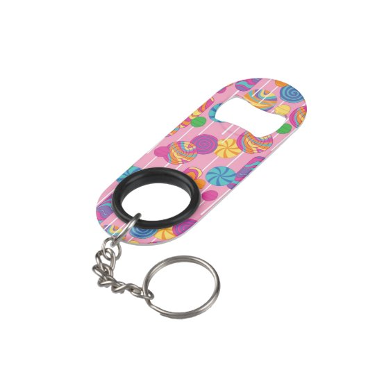 Lollipops Snoep Pattern Sleutelhanger Flessenopener (Achterkant Gekanteld)