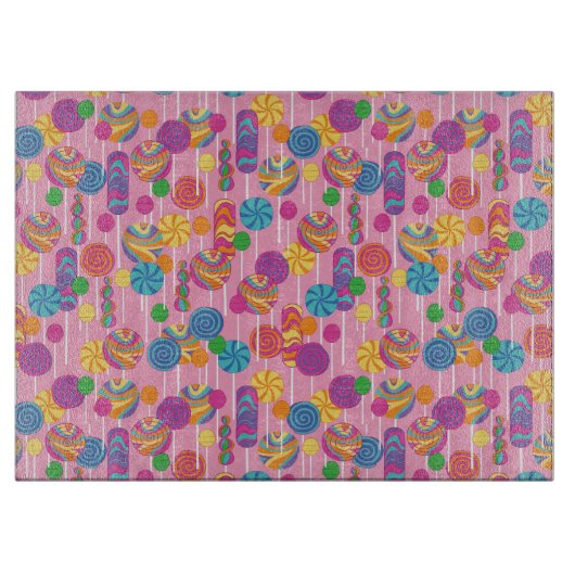 Lollipops Snoep Pattern Snijplank (Voorkant)
