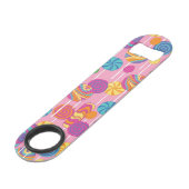 Lollipops Snoep Pattern Speed Flessenopener (Voorkant Gekanteld)
