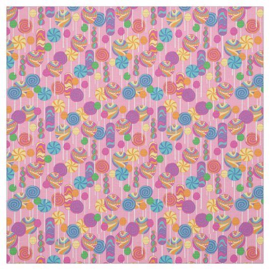 Lollipops Snoep Pattern Stof (Swatch)