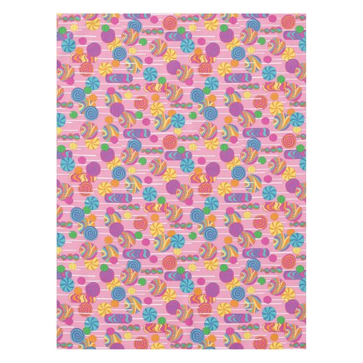 Lollipops Snoep Pattern Tafelkleed (Voorkant)
