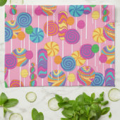 Lollipops Snoep Pattern Theedoek (Gevouwen)