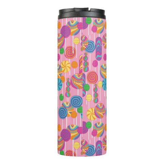 Lollipops Snoep Pattern Thermosbeker (Achterkant)