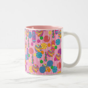 Lollipops Snoep Pattern Tweekleurige Koffiemok