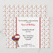 Lollipops-uitnodiging Kaart (Voorkant / Achterkant)