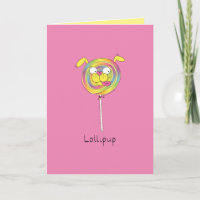 Lollipup - Lollipop Puppie Wenskaart