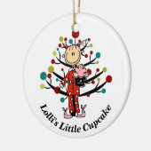 Lolli's Kleine Cupcake-sieraad Keramisch Ornament (Links)