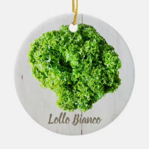 Lollo Bianco Salad sla bladeren van Vegans Keramisch Ornament
