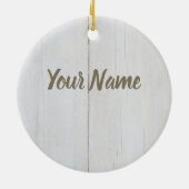 Lollo Bianco Salad sla bladeren van Vegans Keramisch Ornament (Achterkant)