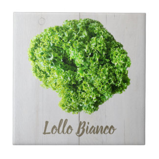 Lollo Bianco Salad sla bladeren van Vegans Tegeltje
