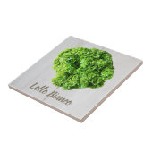 Lollo Bianco Salad sla bladeren van Vegans Tegeltje (Zijkant)