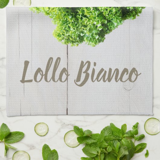 Lollo Bianco Salad sla bladeren van Vegans Theedoek (Gevouwen)