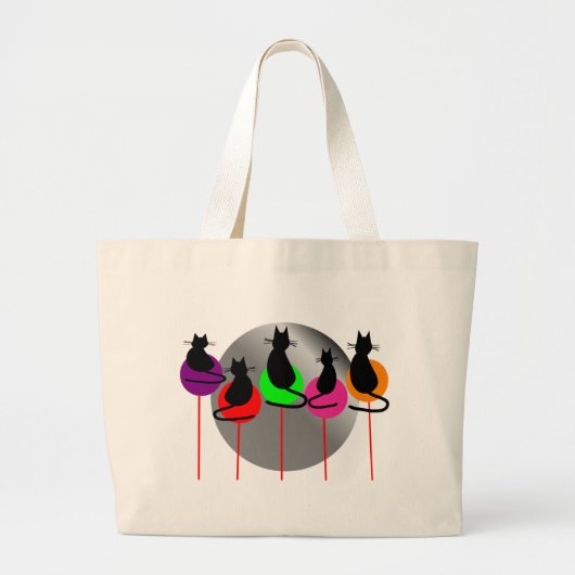 lolly katten 5 grote tote bag (Voorkant)