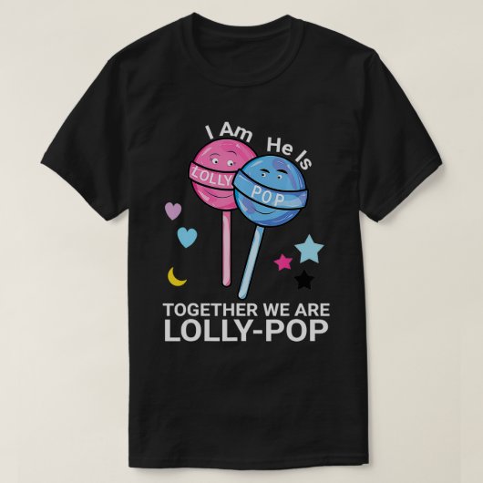 Lolly Pop Grandouders Matching s Couples Lolli T-shirt (Design voorkant)