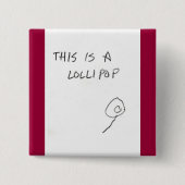 lolly vierkante button 5,1 cm (Voorkant)