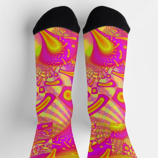 LollyPoP 3D Fused Glass Fractal Sokken (Top)