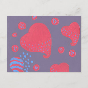 lollypop aangevallen door harten briefkaart