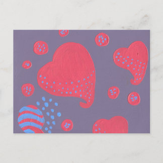 lollypop aangevallen door harten briefkaart