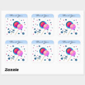 Lollypop Bedankt Vierkante Sticker (Vel)