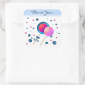 Lollypop Bedankt Vierkante Sticker (Tas)