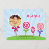 Lollypop Dank u fotokaart Bedankkaart (Voorkant / Achterkant)