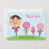 Lollypop Dank u fotokaart Bedankkaart (Voorkant)