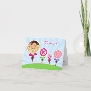 Lollypop Dank u fotokaart Bedankkaart