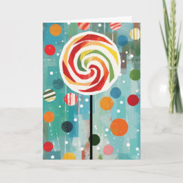 Lollypop Draai Kerstkaart Kaart