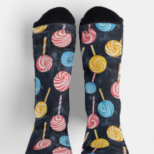 Lollypop Snoep Sweet Chalk Drawing Pattern Black