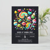 Lollypop Snoepparadijs Verjaardag Kaart (Staand voorkant)