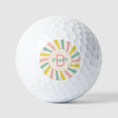 'Lollypop Vibes', retro gepersonaliseerd Golfballen (Voorkant)