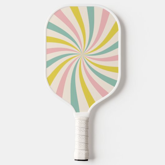 'Lollypop Vibes', retro gepersonaliseerd Pickleball Paddle (Achterkant)