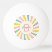 'Lollypop Vibes', retro gepersonaliseerd Pingpongbal (Voorkant)