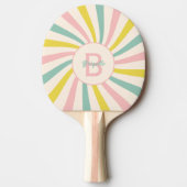 'Lollypop Vibes', retro gepersonaliseerd Tafeltennisbatje (Voorkant)