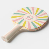 'Lollypop Vibes', retro gepersonaliseerd Tafeltennisbatje (Voorkant Gekanteld)