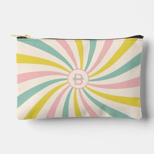 'Lollypop Vibes', retro pastelwerveling Achterzijd Etui (Voorkant)