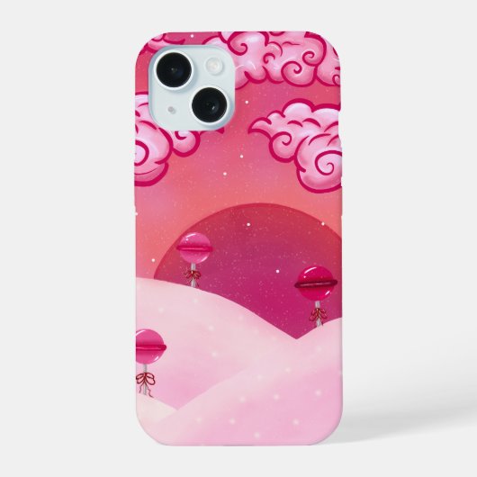 Lollypoppen en mooie wolken iPhone 15 case (Achterkant)