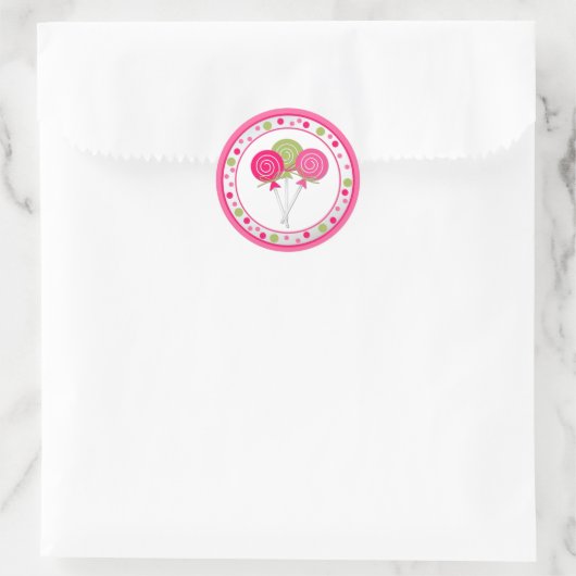 Lollypops Verjaardagsfeestje Sticker (Tas)