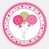 Lollypops Verjaardagsfeestje Sticker (Voorkant)
