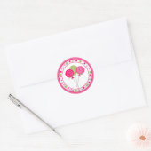 Lollypops Verjaardagsfeestje Sticker (Envelop)