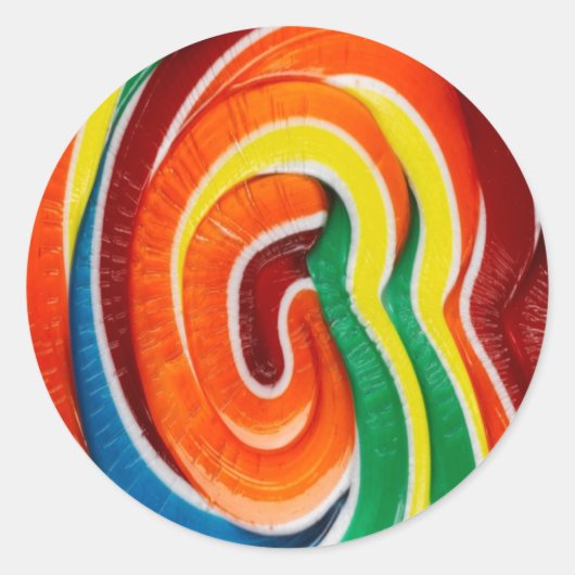 Lollystokjes Ronde Sticker (Voorkant)