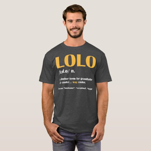 LoLo Definition Noun Grandouders Day Funny Gift T-shirt (Voorkant volledig)